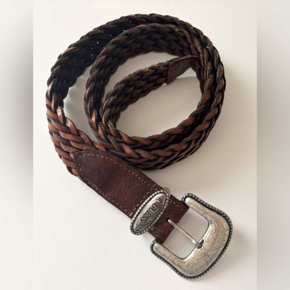 Guess Vintage Braided‎ Leather Western Belt